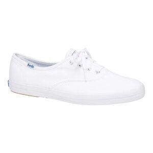 Keds Women’s Champion White Canvas Sneakers Shoes, Lace up, Classic, Size 5.5 US